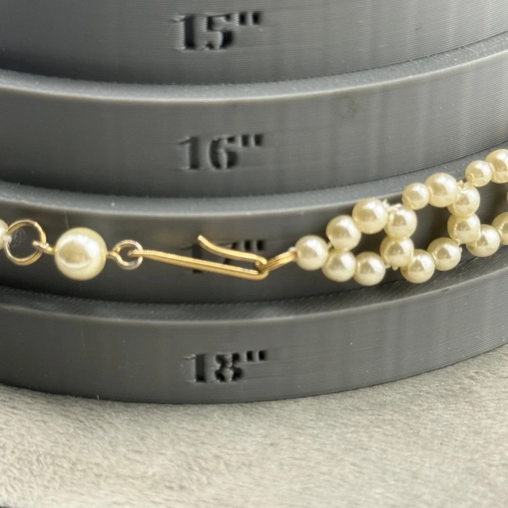 Vintage Beaded Collar Necklace Faux Pearl Lace Gold Tone Prom Wedding‎ 18